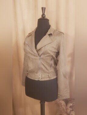 MYSTREE FAUX SEUDE MOTO JACKET